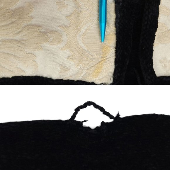 Womens XL Short Jacket NO SIZE TAG Cropped Boho Brocade Loop Button Closure - Picture 3 of 13